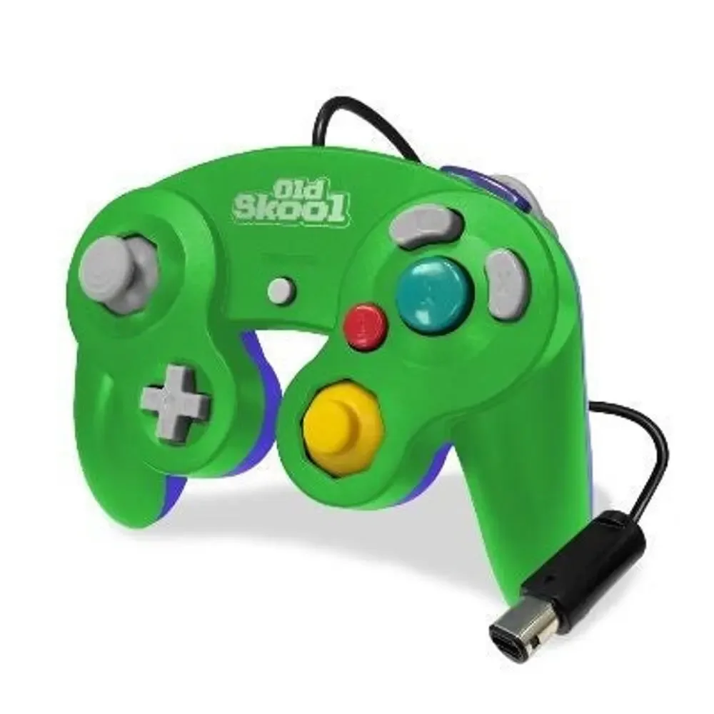 2 Gamecube Controllers - Yellow & Green (NEW) - Nintendo - Old Skool